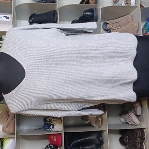 Express gray knit sweater top size M